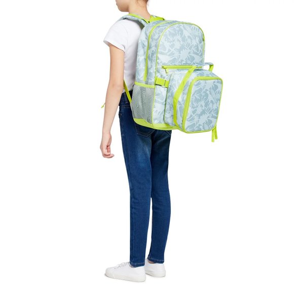 Wonder Nation Children's Backpack 3-Piece Set Green Dinosaur Print - Picture 2 of 4